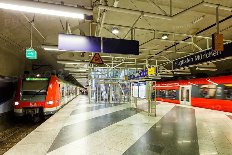 S-Bahn station Deutsche Bahn at Munich Airport