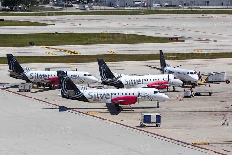 Saab 340 aircraft of Silver Airways at Fort Lauderdale airport