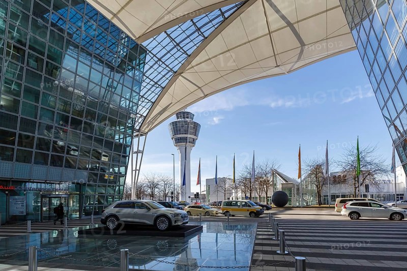 Munich Airport Center MAC and Tower of Munich Airport
