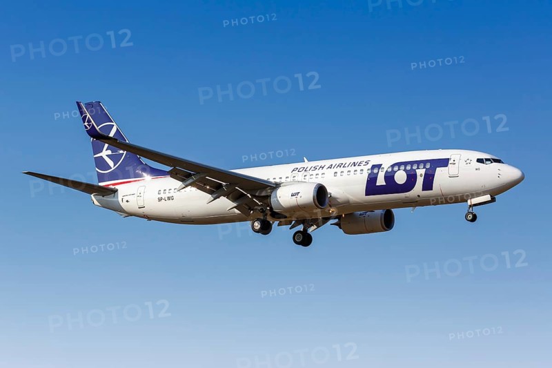 A Boeing 737-800 of LOT Polish Airlines with the registration SP-LWG at Zakynthos Airport