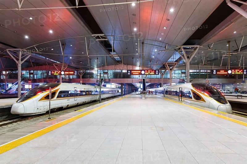 Fuxing high speed trains HGV at Tianjin Station in Tianjin