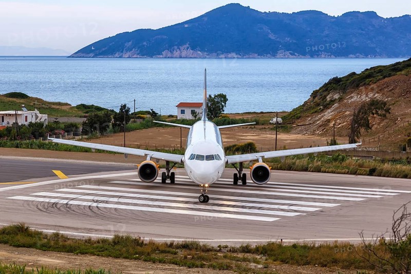 An Airbus A321 aircraft of Thomas Cook Airlines with registration G-TCDW at Skiathos airport