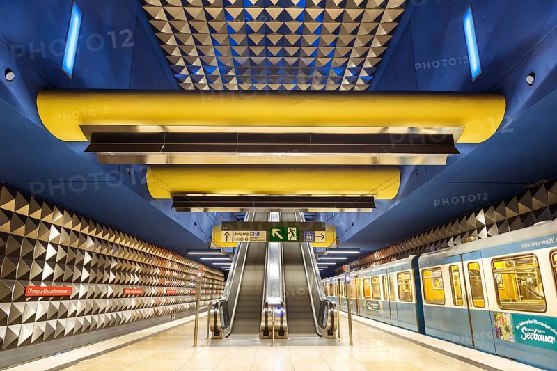 Subway Metro Station Station Olympia-Einkaufszentrum OEZ in Munich