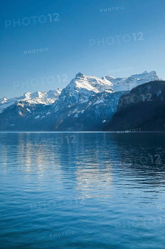 Lake and mountains