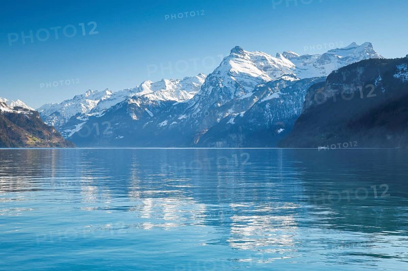 View from Brunnen over the Lake of Uri towards Flueelen