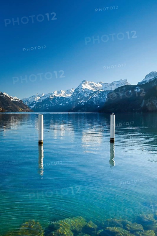 View from Brunnen over the Lake of Uri towards Flueelen