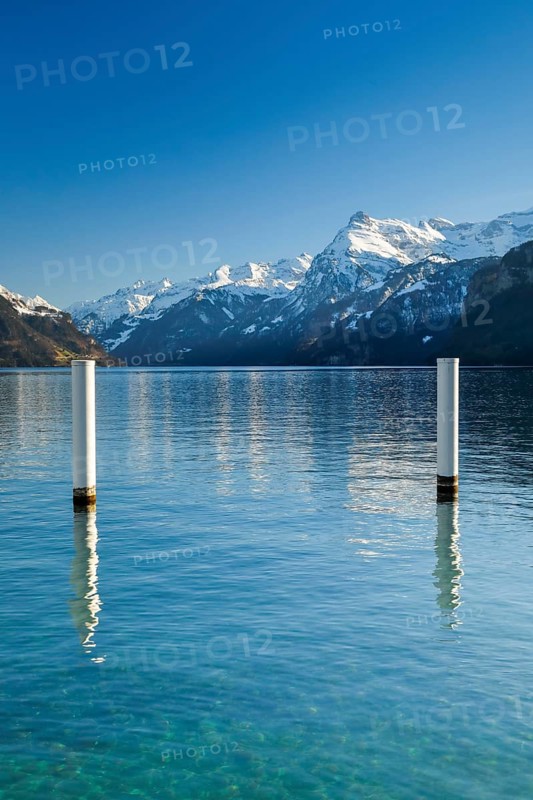 View from Brunnen over the Lake of Uri towards Flueelen