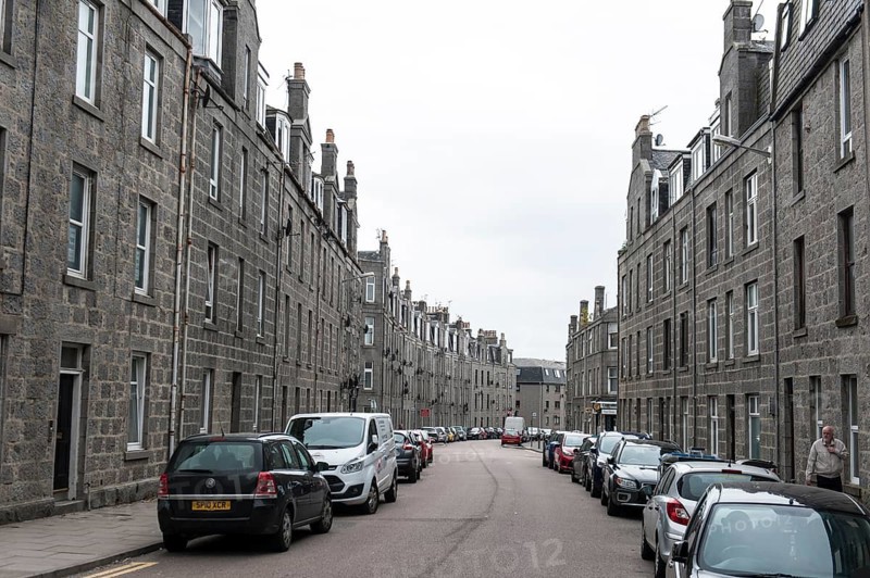 Uniform grey granite houses