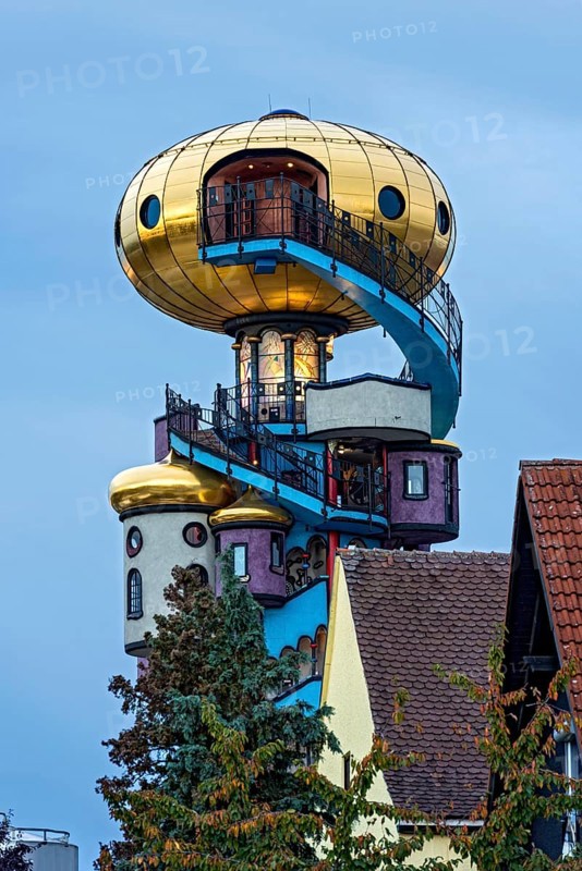 Kuchlbauer Tower or Hundertwasser Tower by Friedensreich Hundertwasser and Peter Pelican