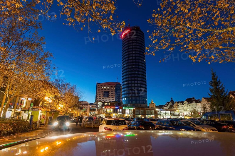 Eichplatz square with Jentower