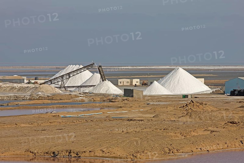 Salt flats near Walvis Bay in Namibia