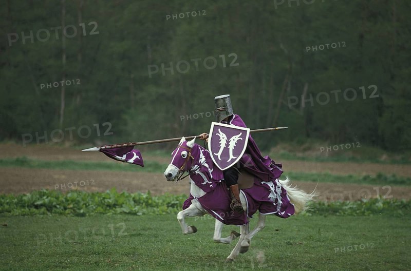 Medieval jousting tournament in France