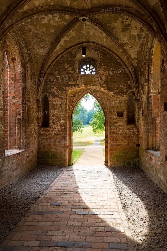 Portal as an exit to meadows and forests