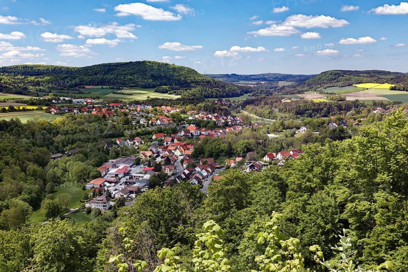 View from the pavilion Heiligenstadt to Markt Heiligenstadt i. OFr.
