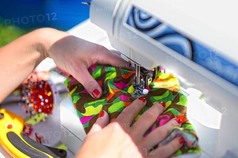 Dressmaker at the sewing machine