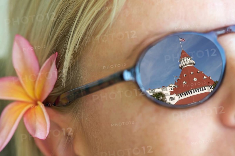 Relaxing girl wearing sunglasses