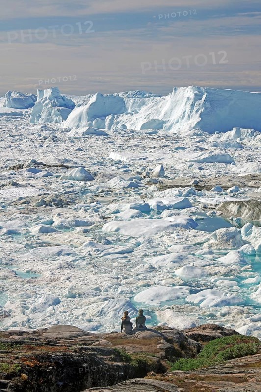 View over icebergs
