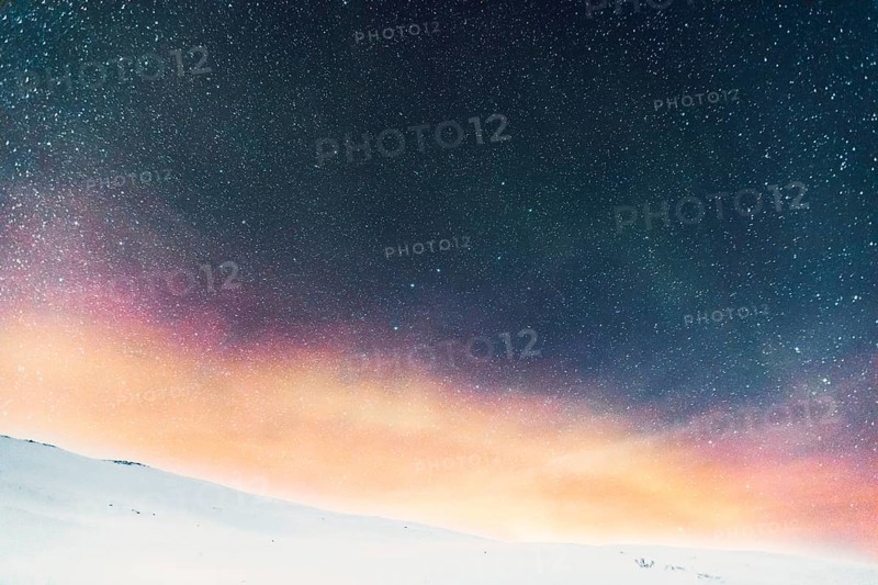 Starry sky with northern lights