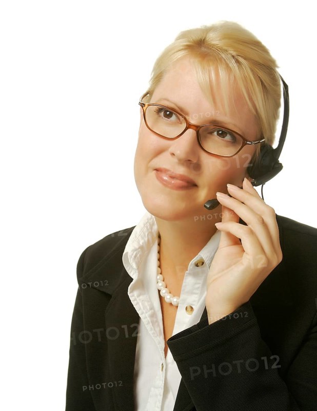 A beautiful friendly secretary/telephone operator