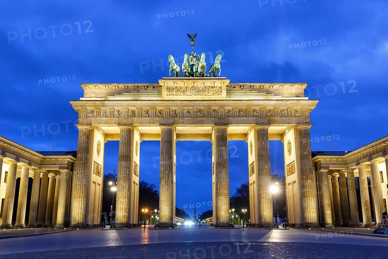 Brandenburg Gate by night in Berlin