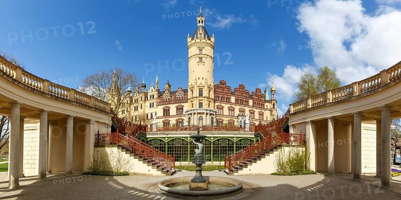 Schwerin Palace Orangery State Parliament Parliament Panorama Mecklenburg-Vorpommern in Schwerin