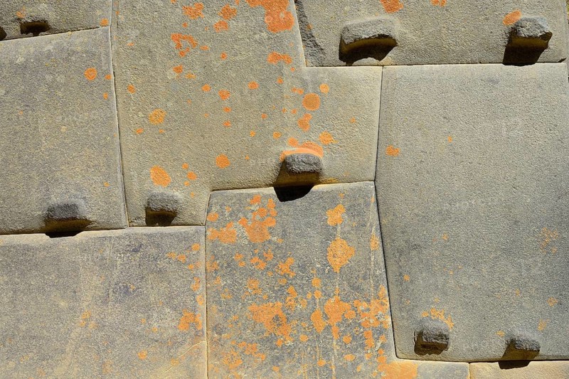 Precise stone setting in a wall of the Inca ruins