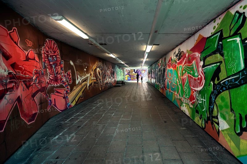 Graffiti in pedestrian tunnel
