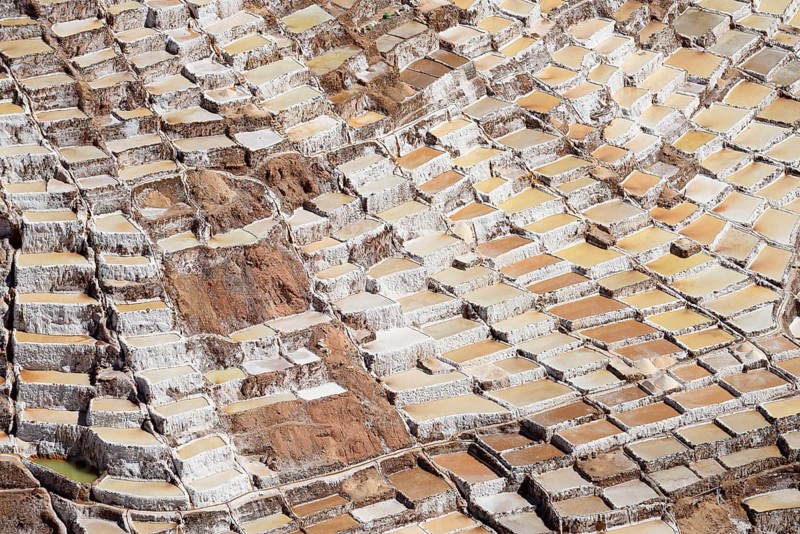 Terraces for salt extraction