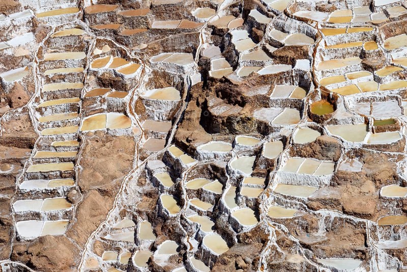 Terraces for salt extraction
