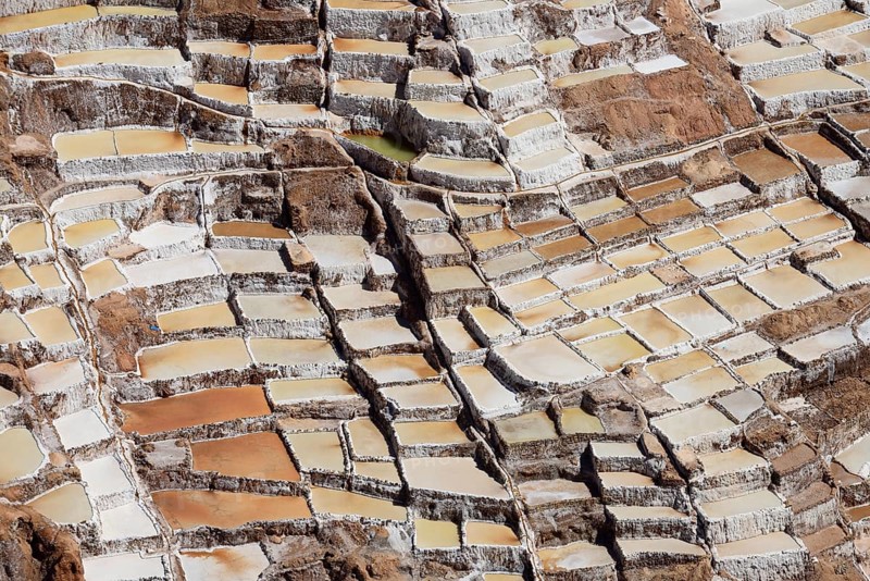 Terraces for salt extraction
