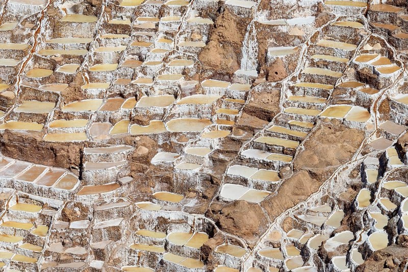 Terraces for salt extraction