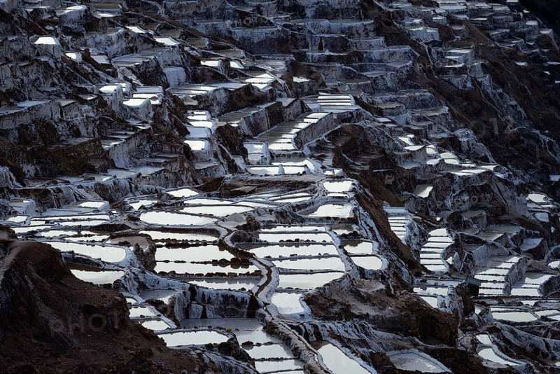 Terraces for salt extraction