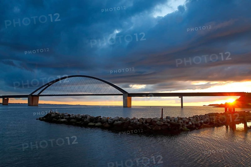 Fehmarnsund Bridge in the last evening light