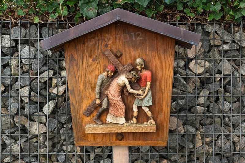 Wayside shrine at the baroque catholic pilgrimage church Maria pear tree