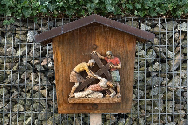 Wayside shrine at the baroque catholic pilgrimage church Maria pear tree