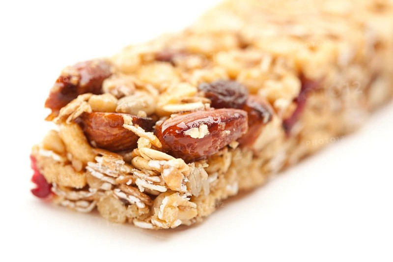 Granola bar isolated on a white background
