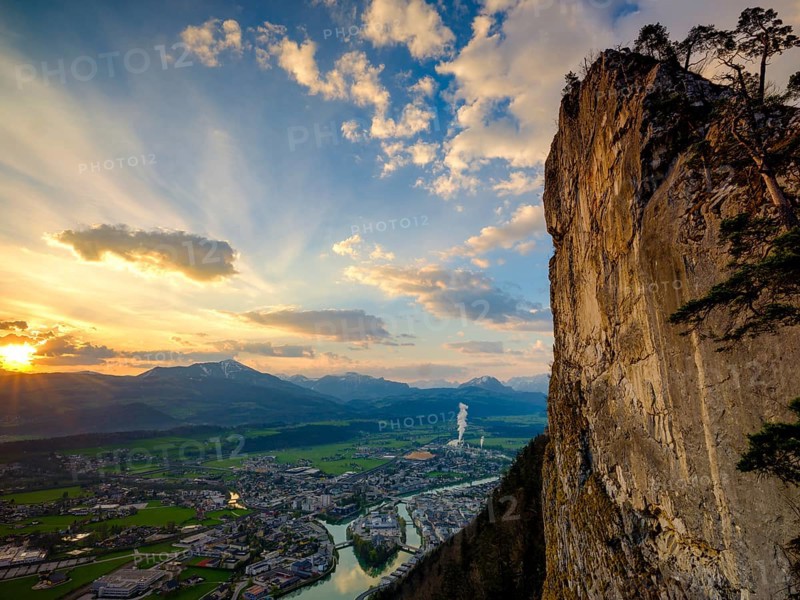 Sunrise over the Salzach valley