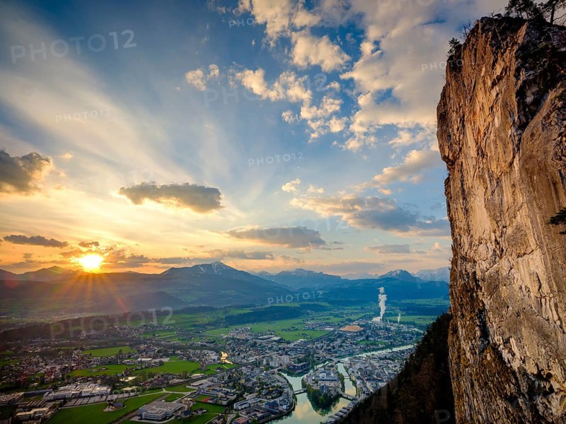 Sunrise over the Salzach valley