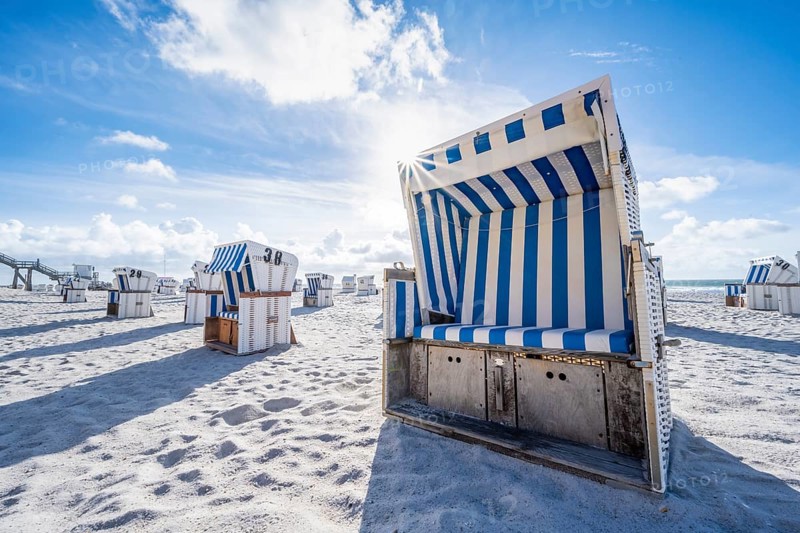 Beach chairs at the west beach