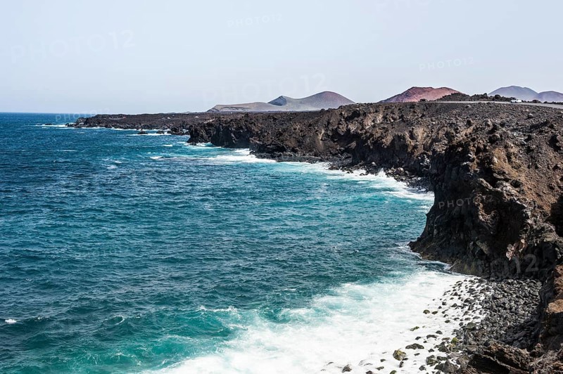 Los Hervideros lava rock coastline