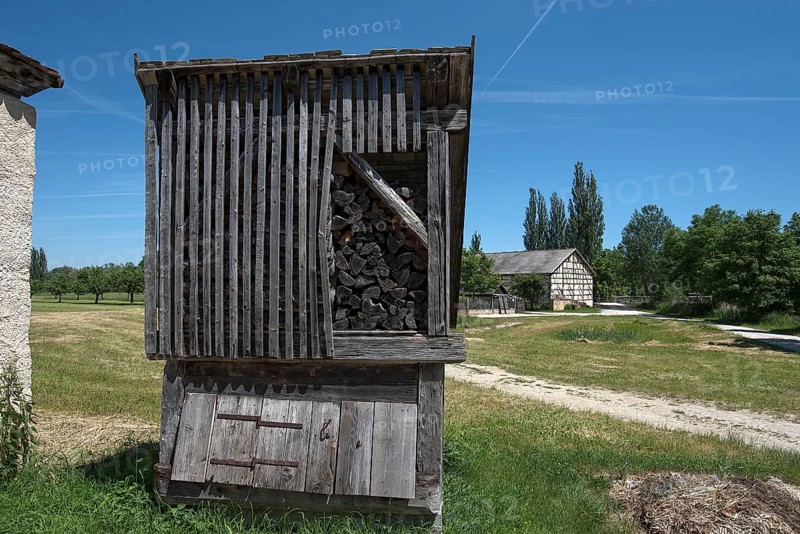 Wooden box for storing firewood