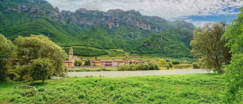 Idyllic Adige Valley on the Adige Valley Cycle Path