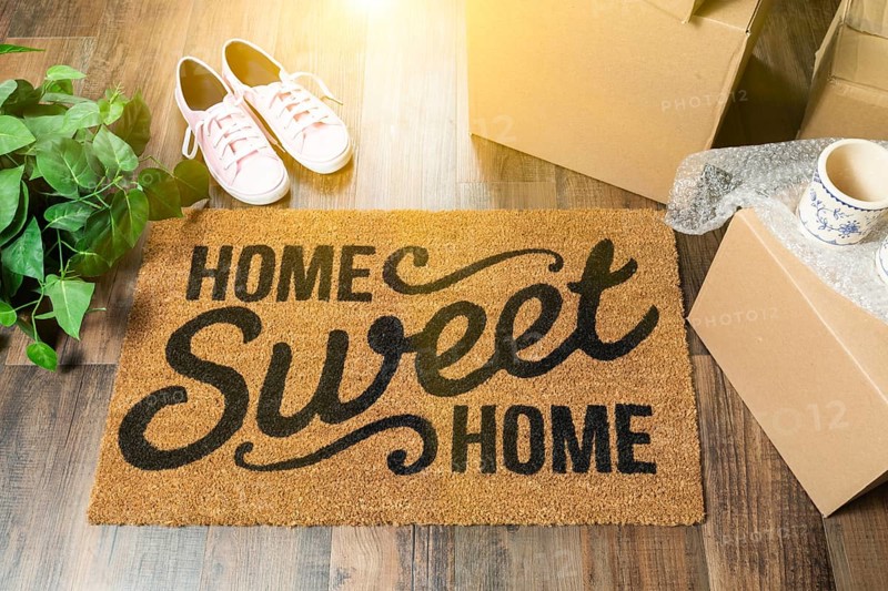 Home sweet home welcome mat