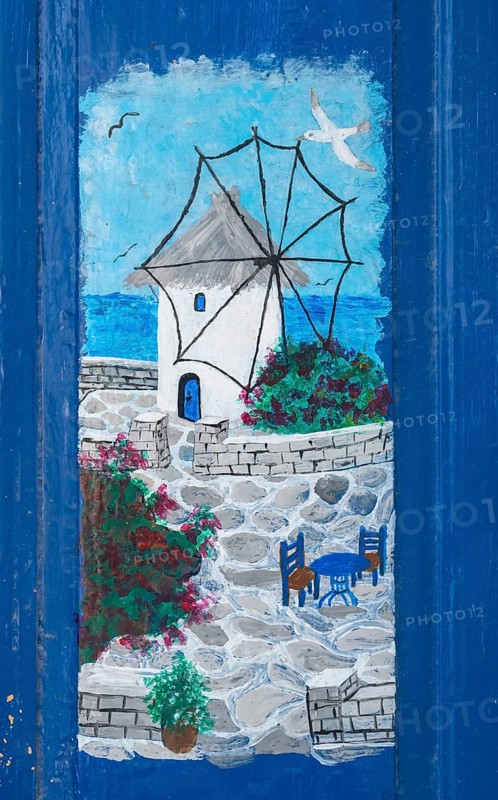 Painting on a house wall
