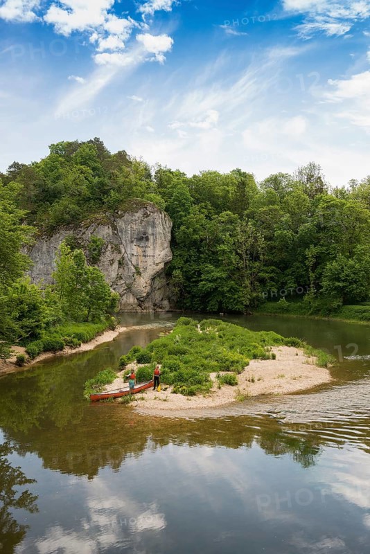 Paddler at the Amalienfelsen