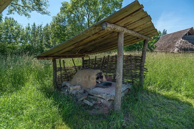 Historic outdoor clay oven