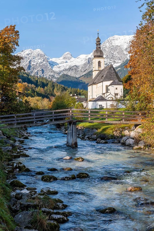 Parish church St. Sebastian with Ramsauer Ache