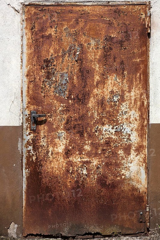 Rusty cow barn door