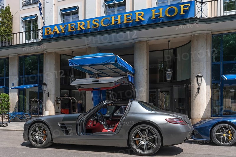 Mercedes-Benz SLS with gullwing doors