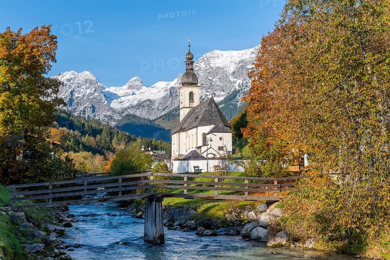 Parish church St. Sebastian with Ramsauer Ache